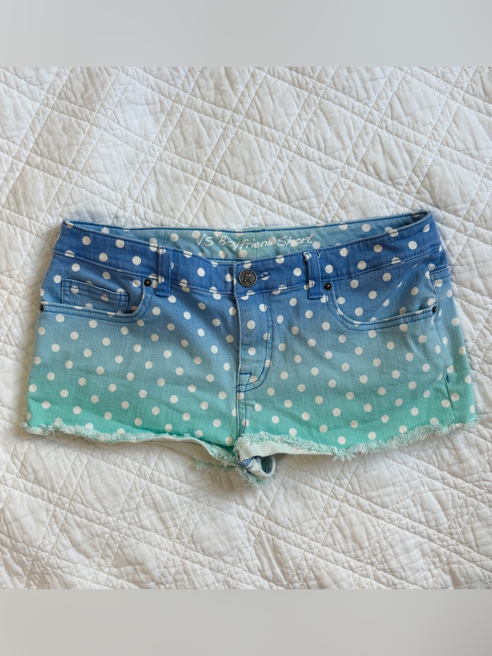 Y2K VS Mini Polka Dot Denim Shorts🌀👾🧩